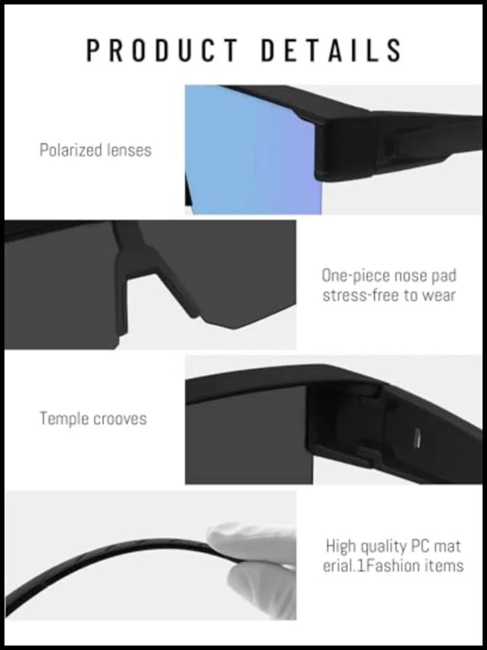 Polarized Fit Over Sunglasses UV400 Wrap Around for Driving Cycling Fishing